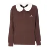 Shushu-tong Logo-embroidery Zip-collar Sweatshirt In Brown