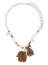 Shushu-tong Dog-charm Necklace In White