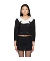 Shushu-tong Double-breasted Wool Blazer In Black