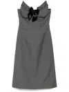 Shop Shushu-tong Embellished-bustier Midi Dress In Grey