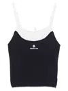 Shushu-tong Patchwork Knit Camisole In Blue