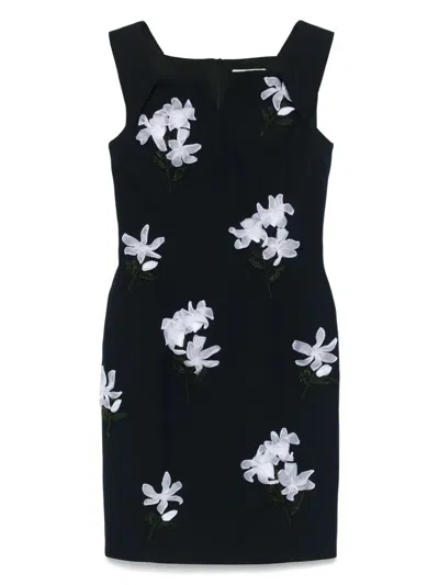 SHUSHU-TONG FLORAL-APPLIQUÉ MINI DRESS