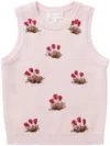 Shushu-tong Pink Embroidered Knit Tank Top In Pink