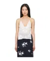 Shushu-tong White Embellished Corset Camisole In White