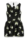 Shushu-tong Black Shirtneck Patchwork Sleeveless Dress