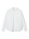 Shushu-tong Front-inserts Cotton Shirt In White