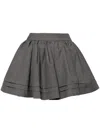 Shushu-tong Gray Pleated Miniskirt In Grey