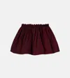 Shushu-tong Gathered Miniskirt In Burgundy