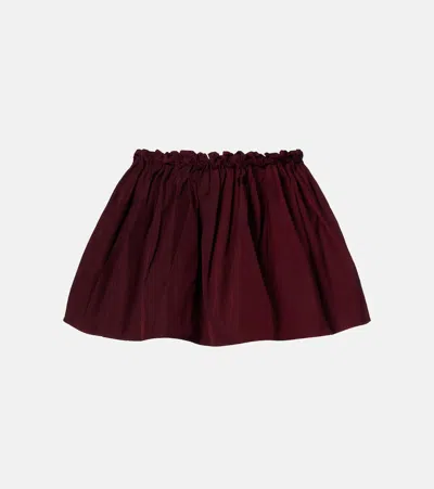 Shushu-tong Gathered Miniskirt In Burgundy