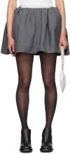 Shushu-tong Gray Bowknots Miniskirt In Gr100 Grey