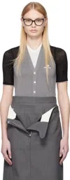 Shushu-tong Gray Patchwork Halter-neck Knit Top In Gr100 Grey