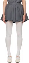 SHUSHU-TONG GRAY PLEATED MINISKIRT