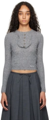 Shushu-tong Gray Round-neck Knit Sweater In Gr100 Grey