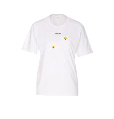 SHUSHU-TONG HAND SEWN FLOWER T-SHIRT