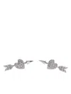 Shushu-tong Heart-motif Stud Earrings In Silver