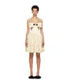 Shushu-tong Yellow Mercerized Cutout Minidress In Nude