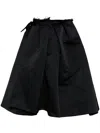 Shushu-tong Shushu/tong Irregular Satin Midi Skirt In Black