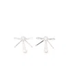 Shushu-tong Bow-design Earrings In White