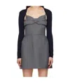 Shushu-tong Navy Knitted Shrug Cardigan In Navy Blue