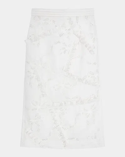 SHUSHU-TONG LACE BOW PATCHWORK SKIRT