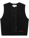 Shushu-tong Black Ruffle Tank Top In Black