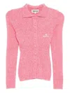 Shushu-tong Lapel Fitted Cardigan In Pink