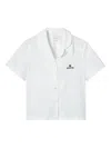 Shushu-tong Layered-collars Short-sleeved Shirt In White