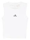 Shushu-tong Logo-detail Top In White