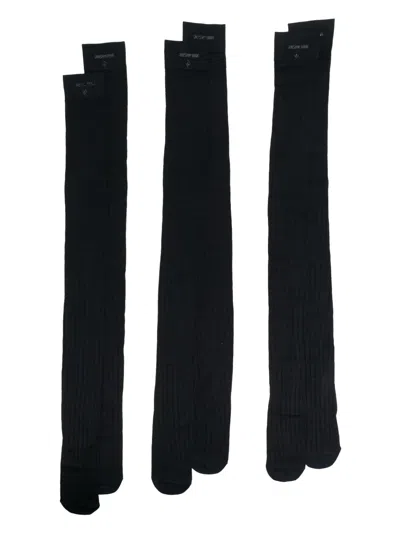 Shushu-tong Logo-print Socks (set Of 3) In Black