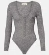 Shushu-tong Logo Wool-blend Bodysuit In Gray