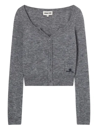 Shushu-tong Long-sleeve Cardigan In Gray