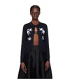 Shushu-tong Navy Knit Long Sleeve Cardigan In Black