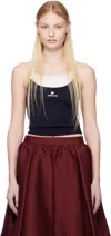 Shushu-tong Patchwork Knit Camisole In Na100 Navy Blue
