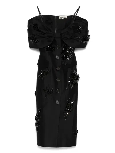 Shushu-tong Oversize Bow Dress In Black