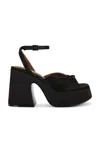 Shushu-tong Platform Sandal In Black