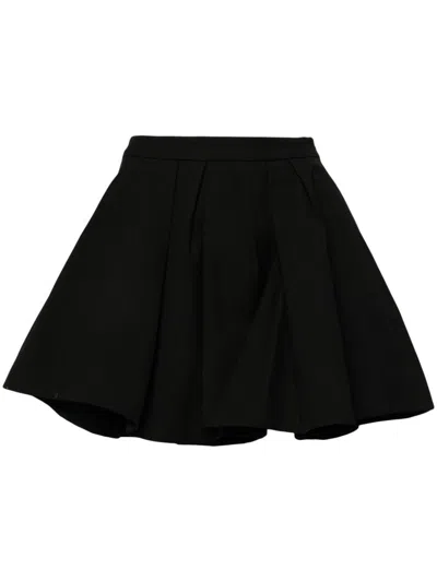 Shushu-tong Pleat-detail Mini Skirt In Black