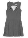 Shushu-tong Pleated Mini Dress In Grey