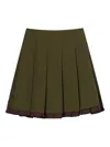 Shushu-tong Pleated Mini Skirt In Green