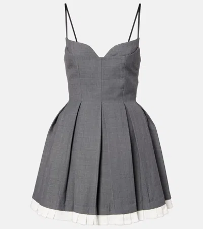 Shushu-tong Pleated Minidress In Gray