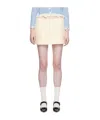 Shushu-tong Off-white Pleat Miniskirt In Nude
