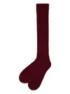 Shushu-tong Ribbed Socks (pack Of Three) In Burgundy