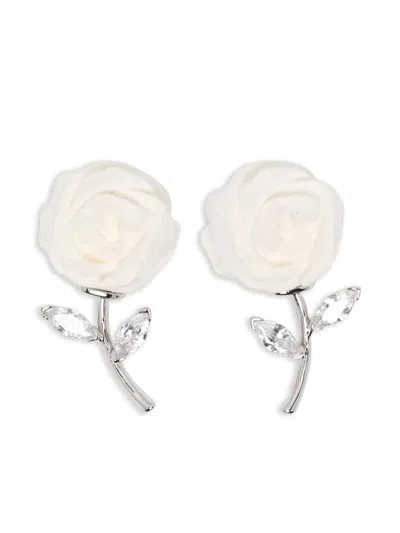 Shushu-tong Rose-design Earrings In Metallic
