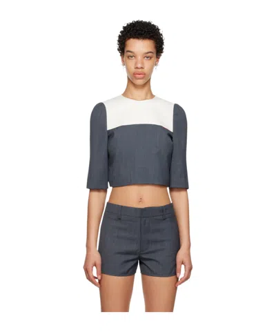 Shushu-tong Round-neck Blouse In Gr100 Grey