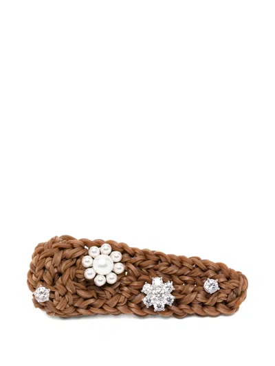 Shushu-tong Rubber Band Hair Clip In Brown