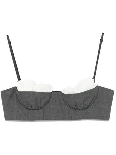 Shushu-tong Gray Spaghetti Strap Top In Grey
