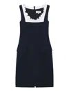 Shushu-tong Ruffled Pocket Mini Dress In Blue
