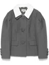Shushu-tong Shushu/tong Embellished Boxy Gabardine Jacket In Grey