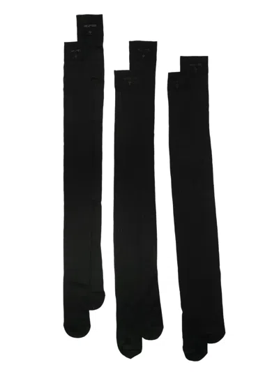 Shushu-tong Set Of 3 Logo-embroidered Socks