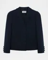Shushu-tong Short Wool-blend Jacket In Blue