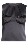 Shushu-tong Shushu/tong Embellished Satin Bustier Top In Black
